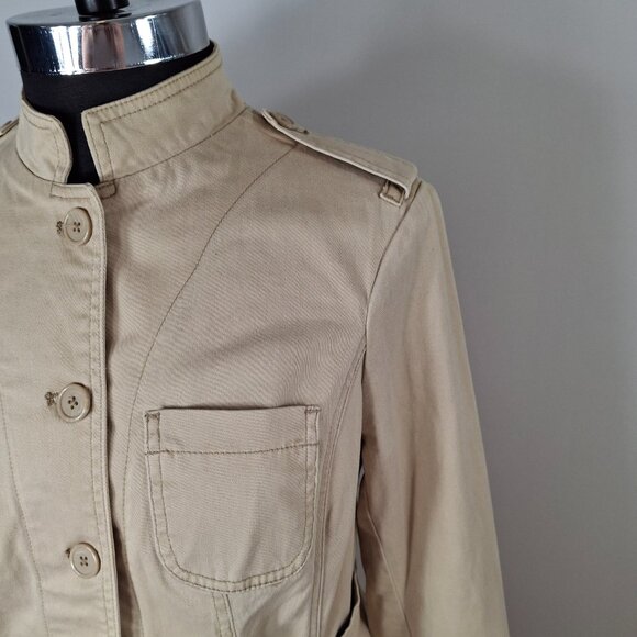 Jessica Sport Y2K Vintage Military Safari Cargo Jacket Blazer Sz 12 Khaki Travel - Picture 11 of 16